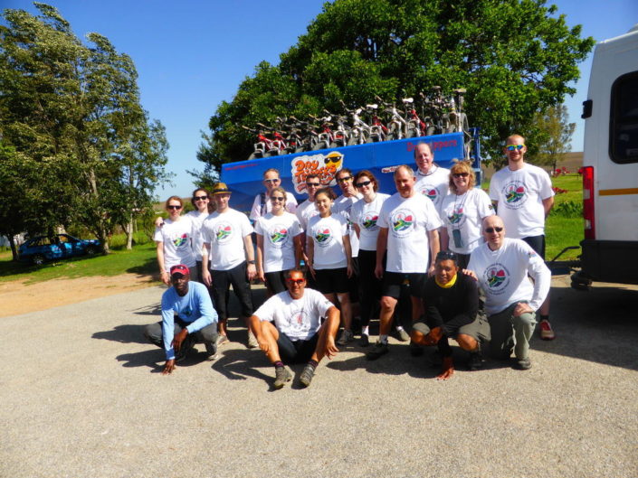 ABC bike and hike challenge – The group takes a photo with their guide from Day Trippers. ABC bike and hike challenge - The group takes a photo with their guide from Day Trippers.
