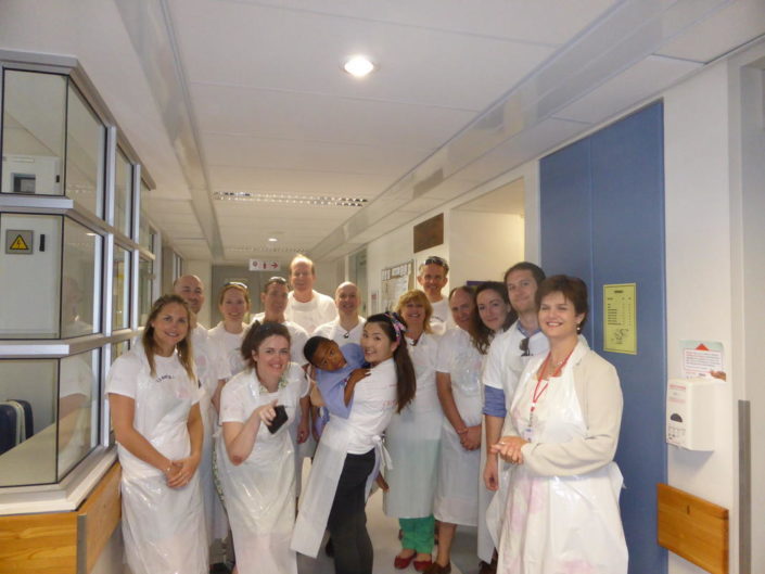 ABC bike and hike challenge – The group visits the hospital on the last day. ABC bike and hike challenge - The group visits the hospital on the last day.