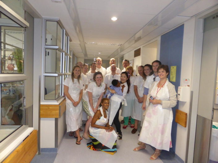 ABC bike and hike challenge – The group visits the hospital on the last day. ABC bike and hike challenge - The group visits the hospital on the last day.